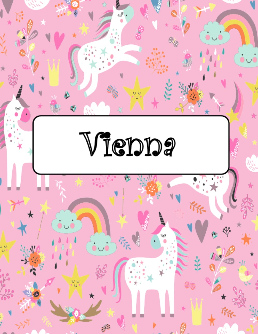 capítulo por capítulo baixar Vienna: Unicorn Notebook Personal Name Wide Lined Rule Paper | The Notebook For Writing Journal or Diary Women & Girls Gift for Birthday, For Student, Back to schoo | 160 Pages Size 8.5x11inch