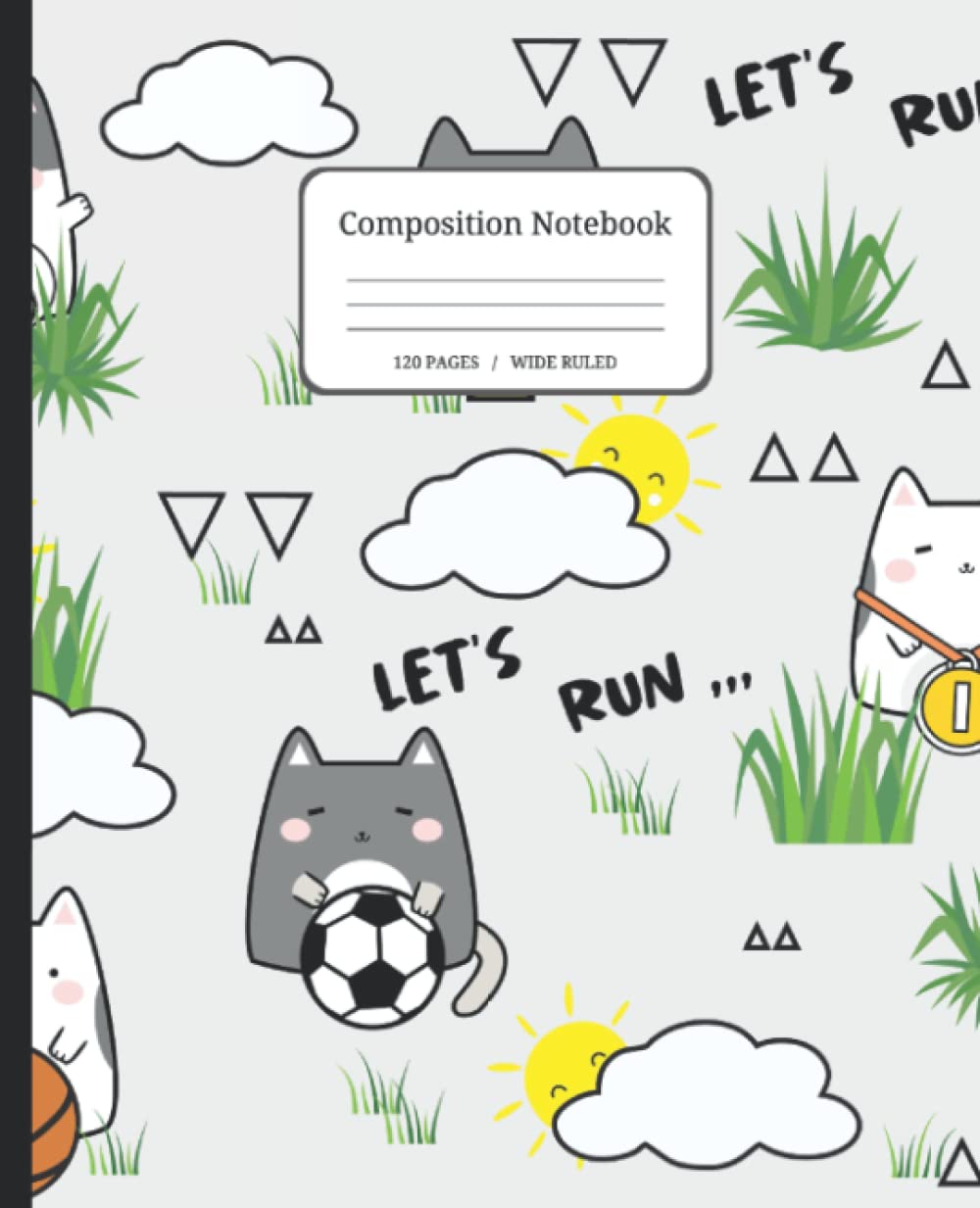Composition Notebook: Wide Ruled Lined Paper Notebook Journal | Back to School Girls Kids Teens Students | Kawaii Cute Cat Sports Soccer baixar o livro de graça