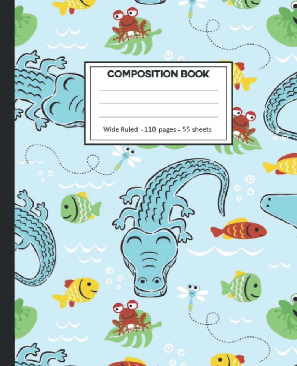 capítulo por capítulo baixar Composition Notebook: Crocodiles Wide Ruled Paper Notebook Journal size 7.25 x 9.25” for student