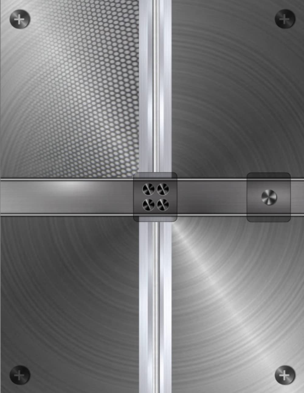 ler totalmente Metallic and Bolted Style Notebook: Bolted, Silver Cover, Elegant Dark Color, steel or Metal style, Diary, Journal