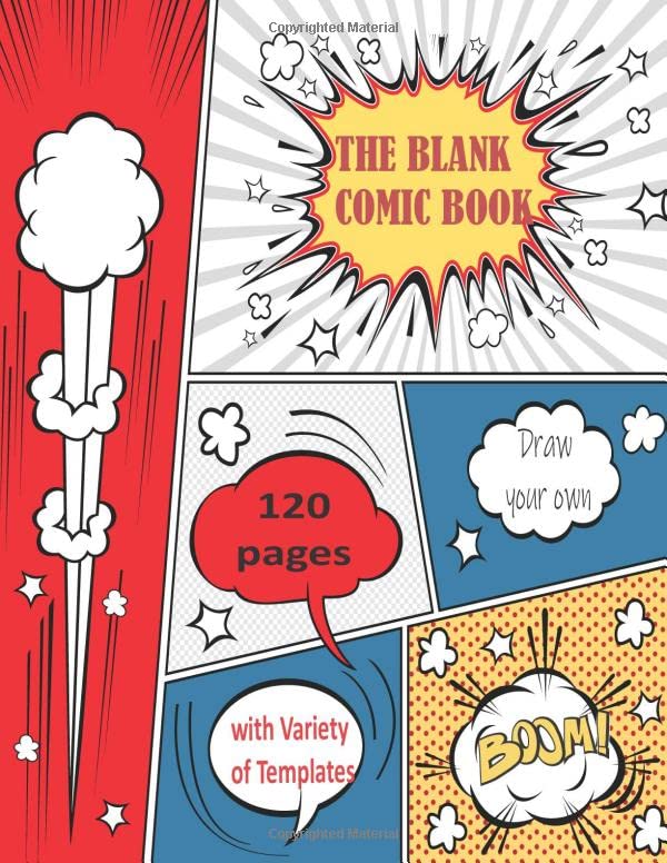 ler totalmente The Blank Comic Book Notebook: A Large 8.5" x 11" Notebook and Sketchbook for Kids and Adults to Unleash Creativity- Variety of Templates - More than 100 Blank Pages For Comic Book Drawing