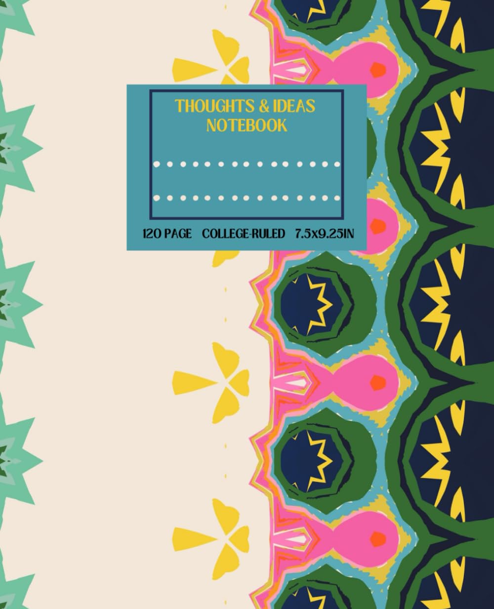 Thoughts and Ideas Notebook: 120 Page College-Lined Composition Exercise Book | Bold Pattern | Bright Aesthetic Writing Journal for School, College, Use | 7.5" x 9.25" | Abstract Blooms Print baixar o livro de graça