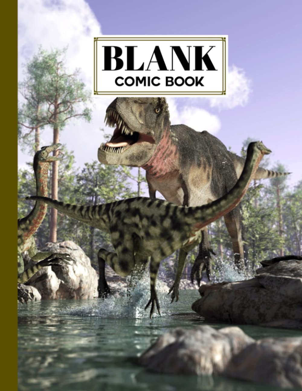 Blank Comic Book: Premium Tyrannosaurus Dinosaurs Cover Blank Comic Book, Create Your Own Story, Journal, Notebook, Sketchbook for Kids and Adults, 8.5" x 11" Notebook by Winfried Eberhardt baixar o livro de graça