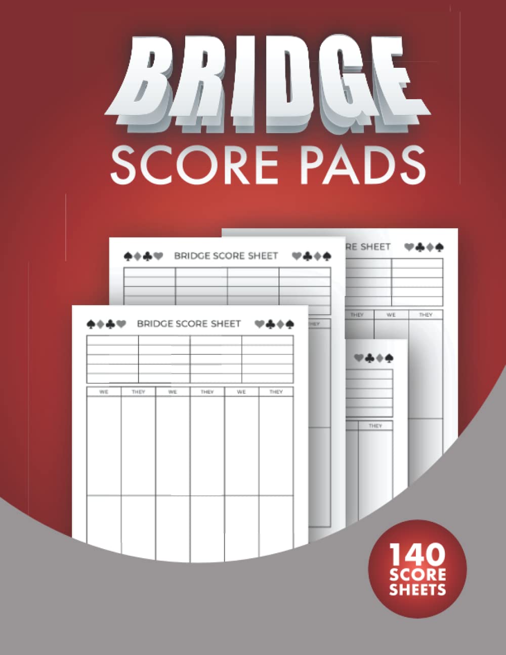 Bridge Score Pads: 140 Large Bridge Score Sheets For Scorekeeping | 8.5 x 11 inches baixar livro de graça