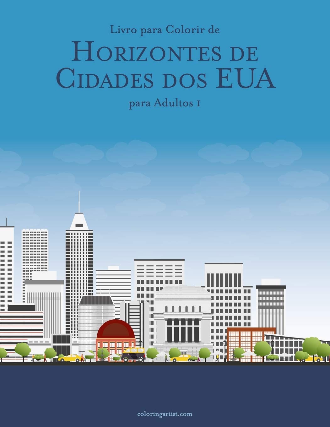 Livro para Colorir de Horizontes de Cidades dos EUA para Adultos 1 baixar livro de graça