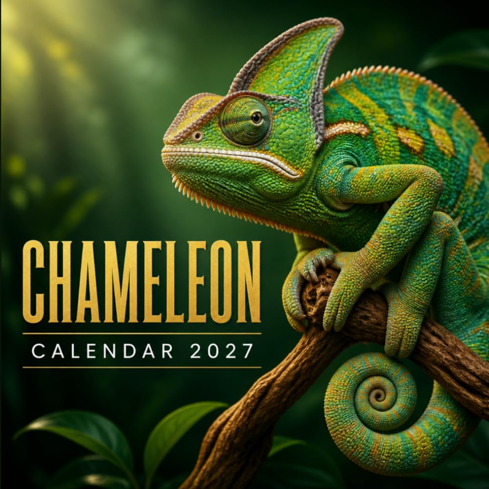 Colorful Chameleons Calendar 2027: Amazing Reptiles and Tropical Nature