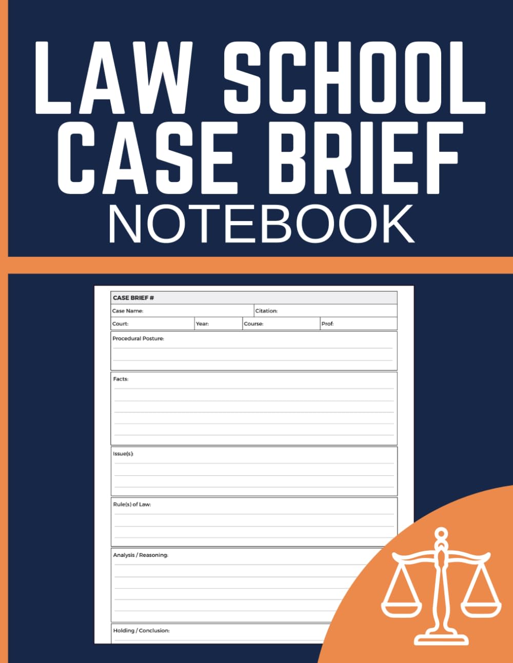 Law School Case Brief Notebook: Legal Case Analysis Templates with IRAC, CRAC & CREAC Methods, Note-Taking Pages, Study Planning Tools, and Organization for Law Students baixar o livro de graça