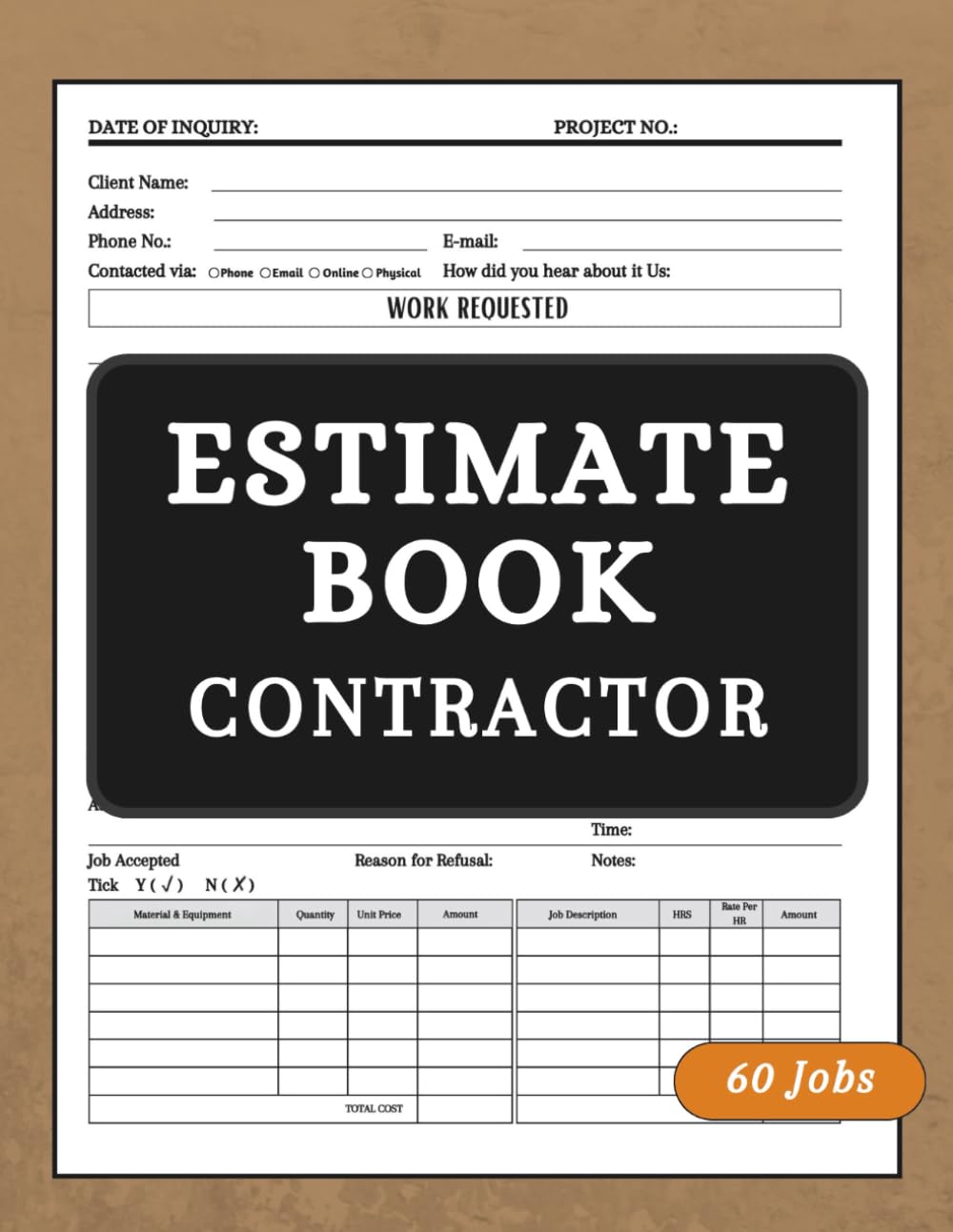 Estimate Book Contractor: Notebook to Log & Record Job Estimate Quotes | Complete with Dot Grid Diagram for a General Contractor or Handyman | Construction Work Organizer baixar livro de graça