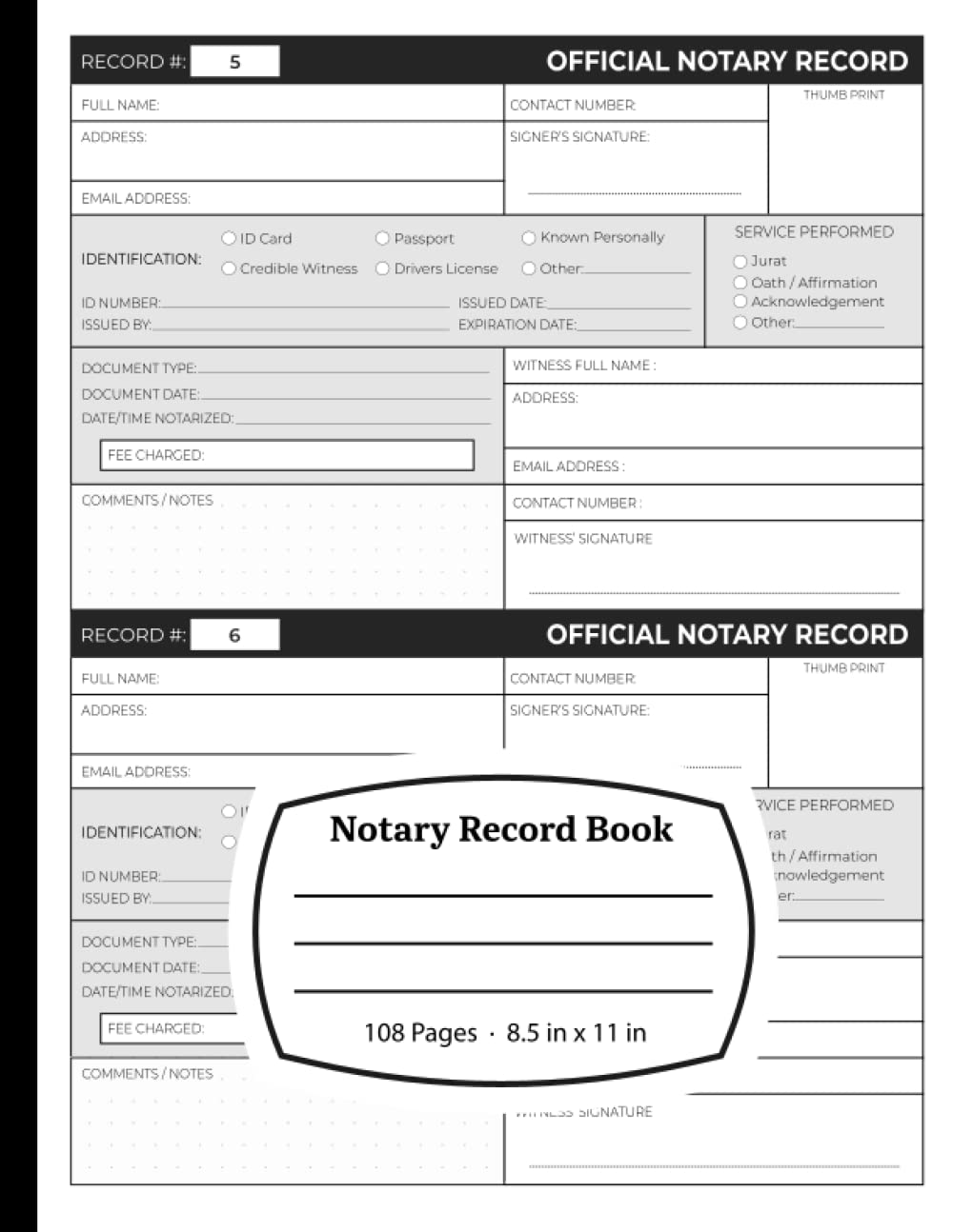 Notary Record Book: Professionally Organize Your Notary Services baixar livro de graça