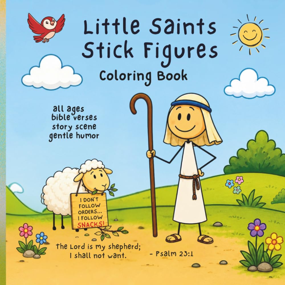 LITTLE SAINTS STICK FIGURES COLORING BOOK: All Ages * Bible Verses * Story Scene * Gentle Humor baixar livro de graça
