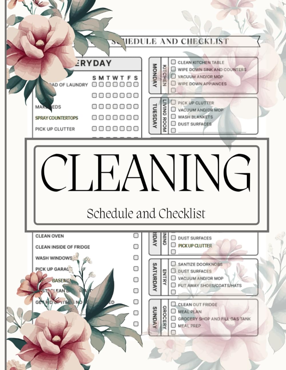 Cleaning Schedule and Checklist: The Cleaning Handbook Organized Schedules, Checklists, and Planners for Daily, Weekly, and Monthly Tasks. baixar livro de graça