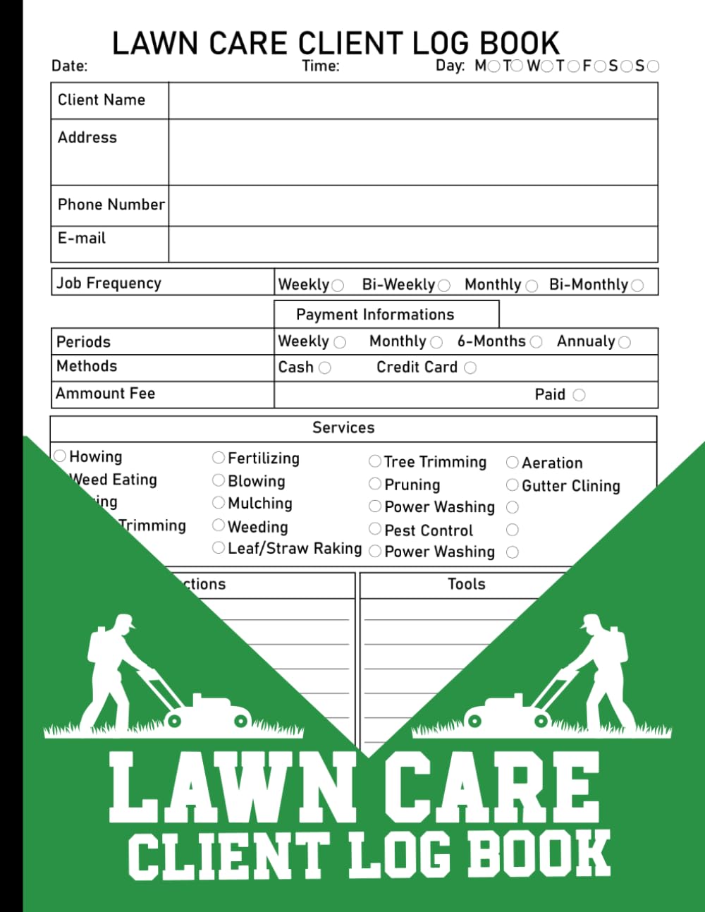 ler totalmente Lawn Care Client Log Book: Record Customer Information for Landscaping or Mowing Business. Perfect for Lawn Care Business. Enough Pages to Register 100 Clients
