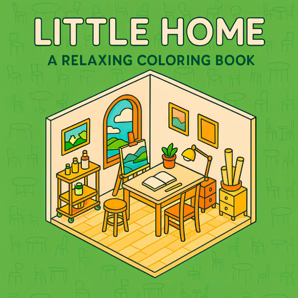 capítulo por capítulo baixar LITTLE HOME: A Relaxing Coloring Book with Cozy Rooms, Furniture & Home Decor – For Adults and Teens Who Love Home Aesthetics