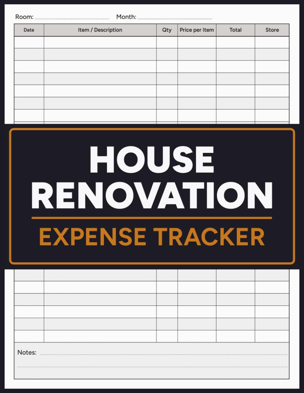 House Renovation Expense Tracker: Room-by-Room Renovation Cost Record baixar o livro de graça