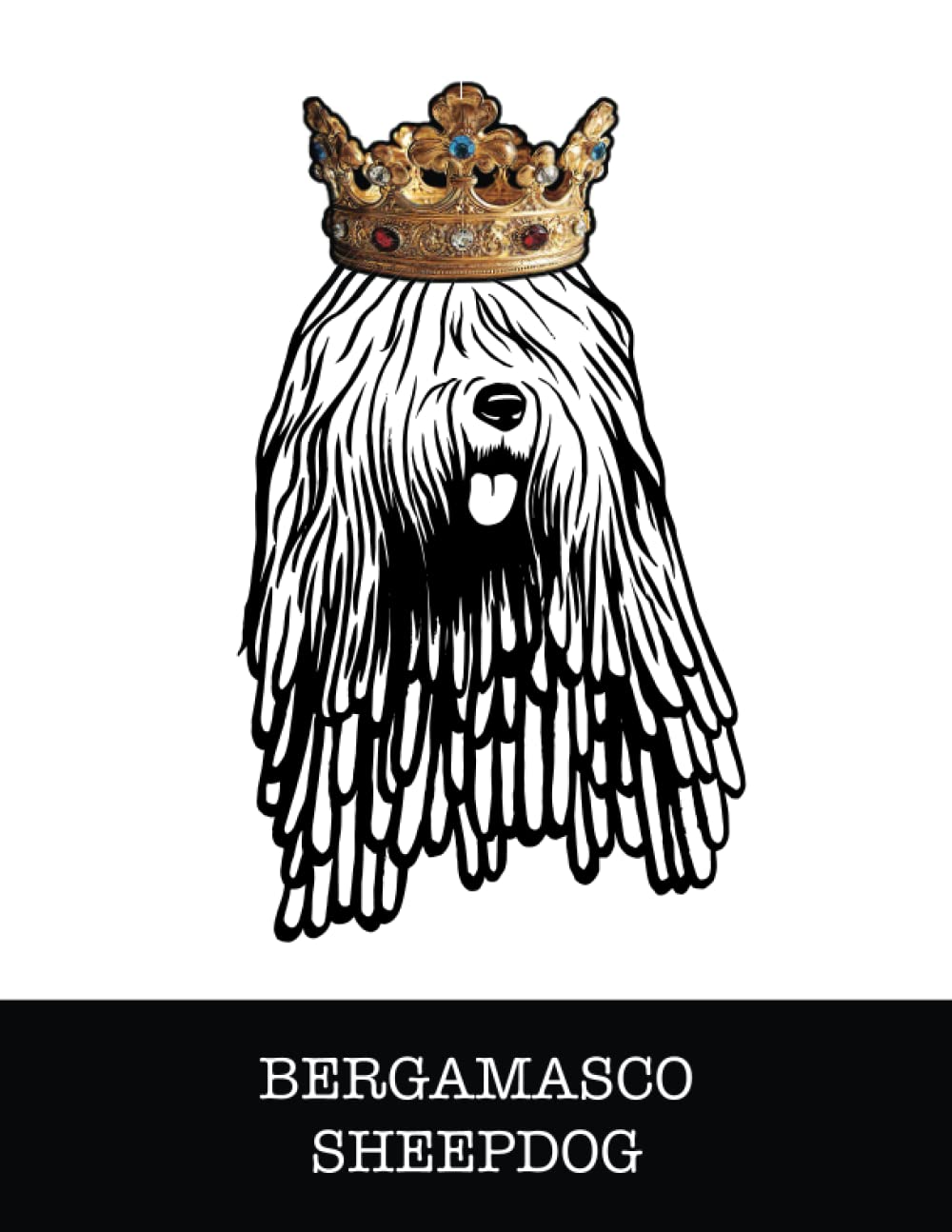 capítulo por capítulo baixar Bergamasco Sheepdog: Bergamasco Sheepdog King/Queen Wearing Crown 8.5 x 11 Notebook Journal, 200 lined pages