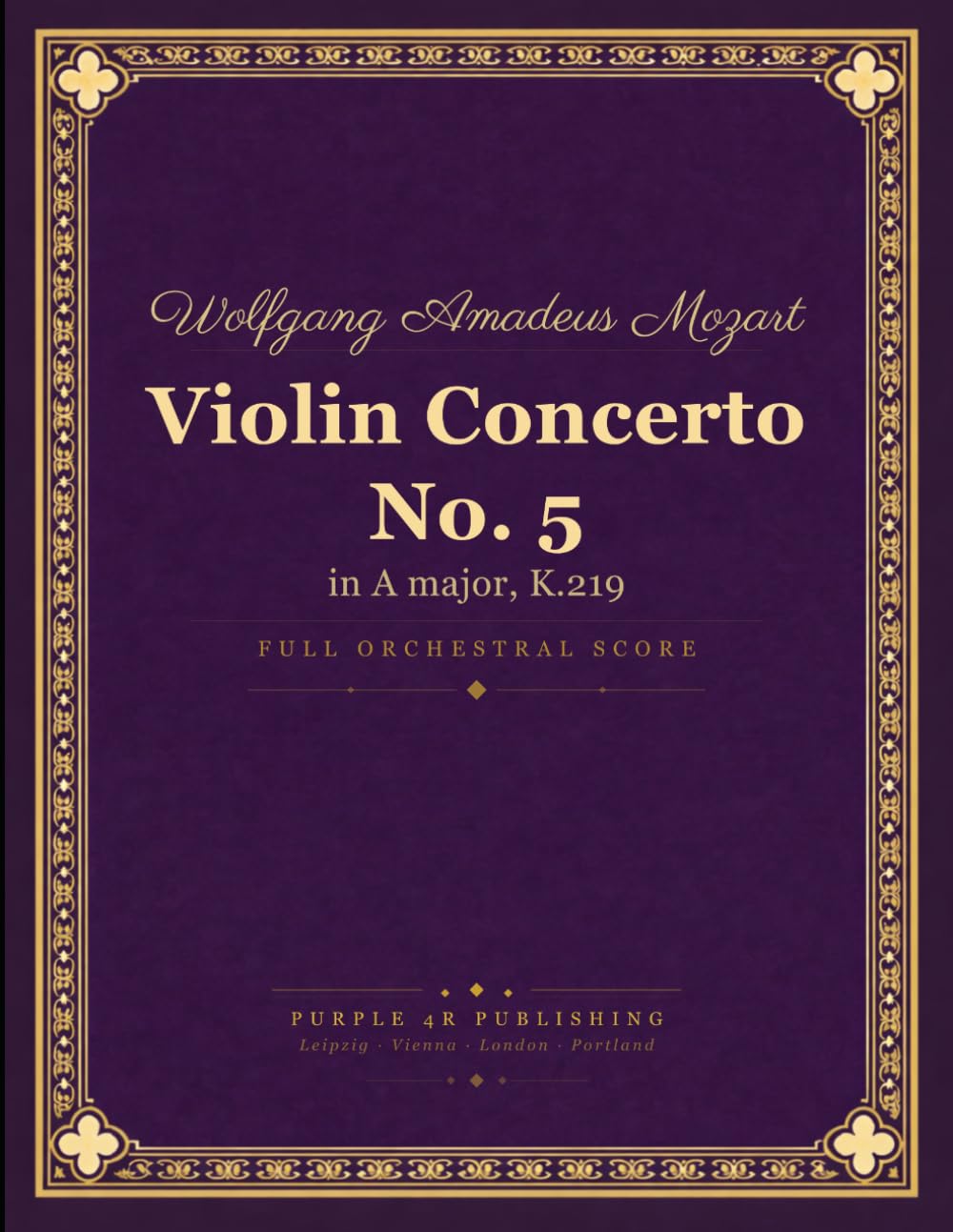 capítulo por capítulo baixar Mozart: Violin Concerto No. 5 in A major, K. 219 "Turkish" - Full Orchestral Score