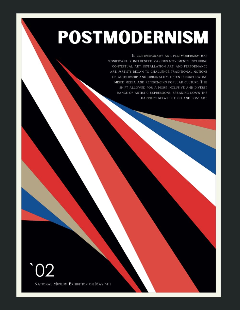 ler totalmente Postmodernism Exhibitionr: Lined Notebook with Digital Art Cover