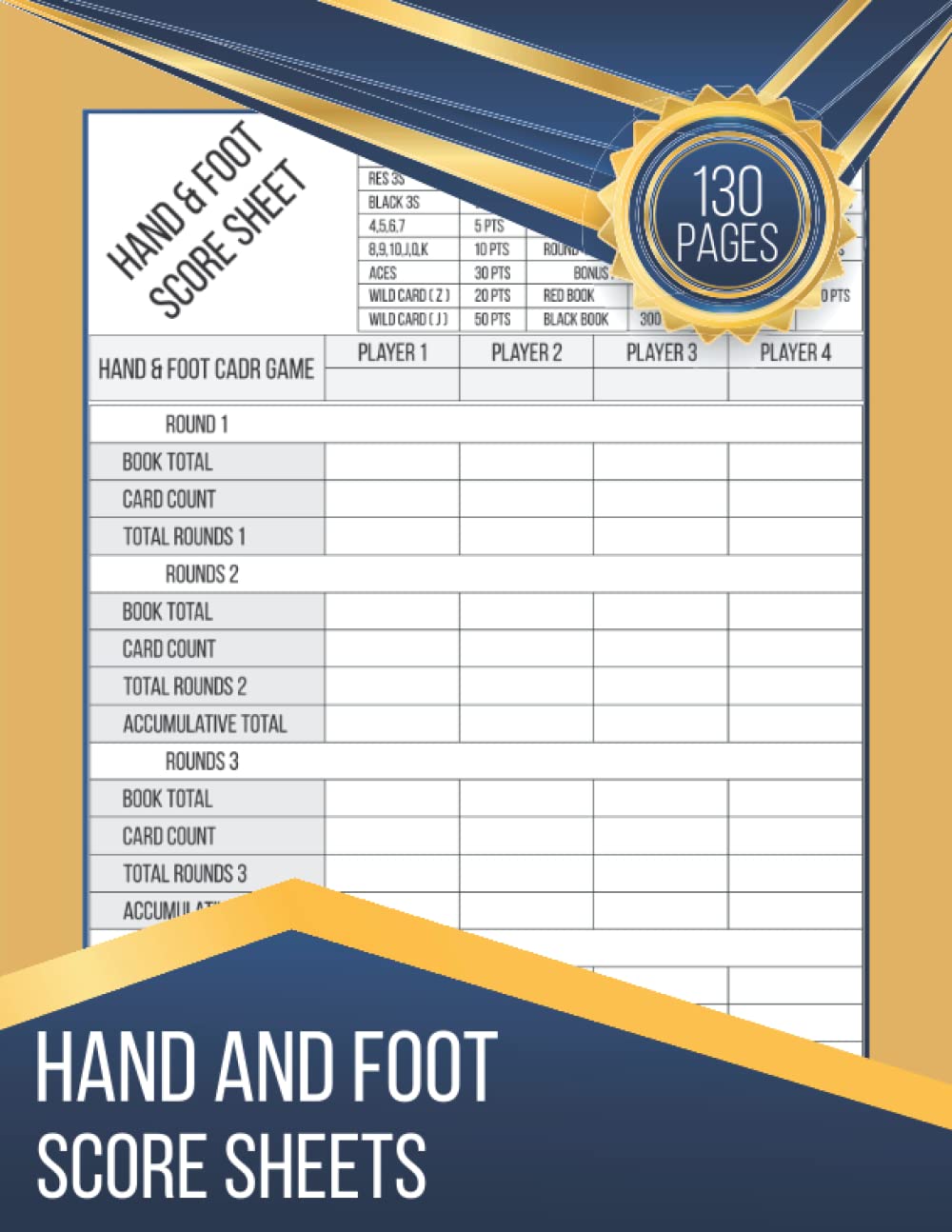 ler totalmente Hand and Foot Score Sheets: Hand and Foot Scorekeeping Record Book