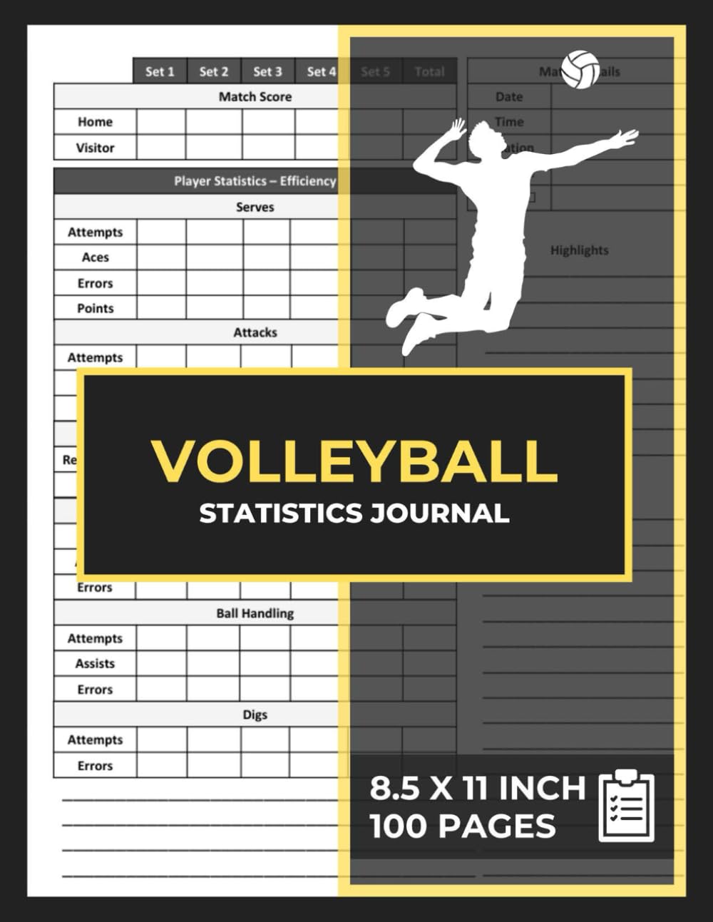 ler totalmente Volleyball Statistics Journal: Track Your Individual Playing Stats | Volleyball Match Tracking Log Book | Volley Player & Coaching Stats Tracker