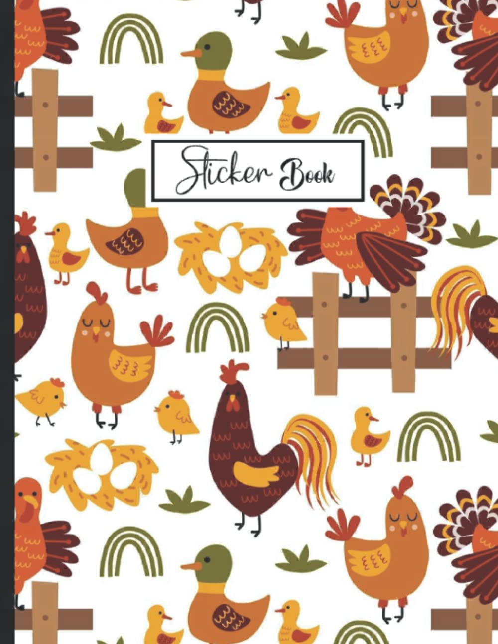 capítulo por capítulo baixar Sticker Book: Chicken Theme Sticker Book Collecting Album Blank Notebook.