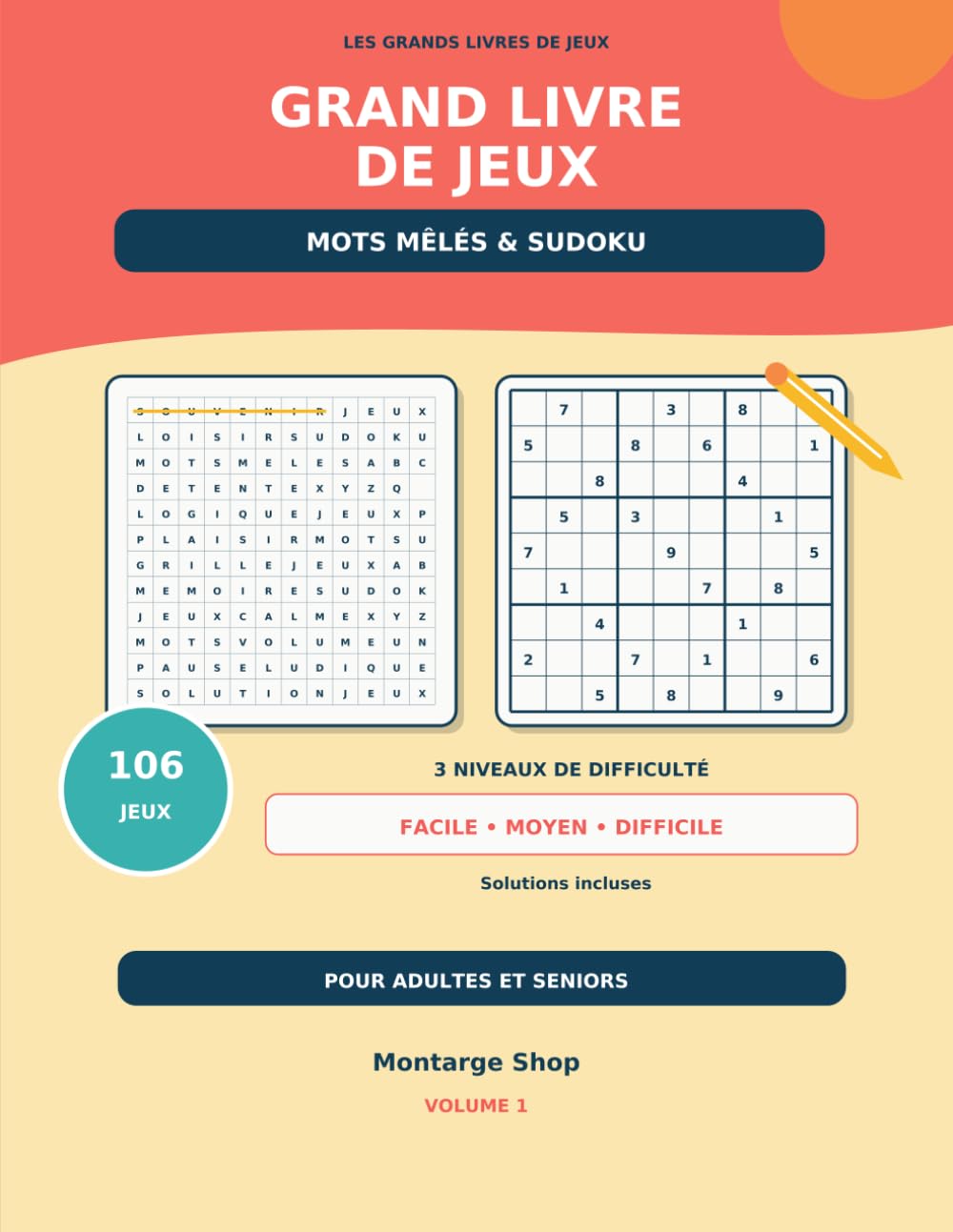 Grand livre de jeux: Mots mêlés & Sudoku (French Edition) baixar o livro de graça