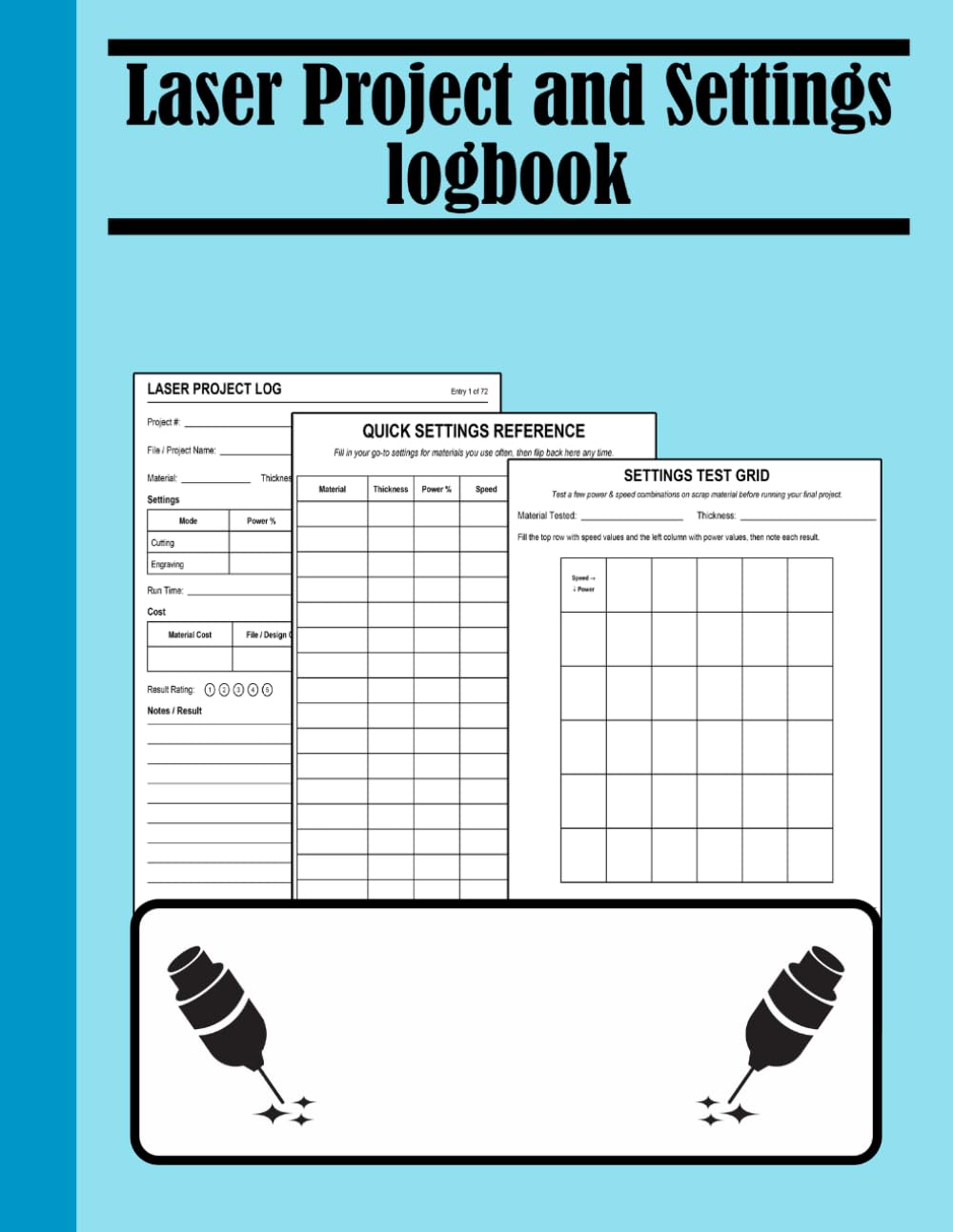 Laser Project And Settings LogBook: Cutter & Engraver Project Tracker for Material Settings, Run Time, File Cost & Test Grids baixar o livro de graça