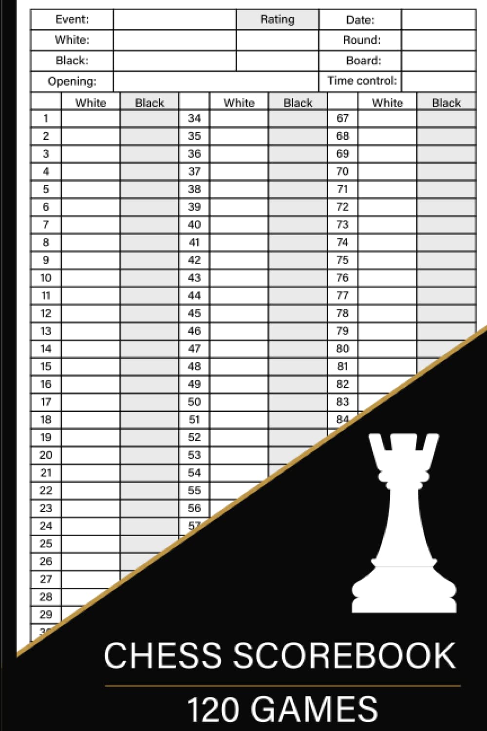 ler totalmente Chess Scorebook: 100 Games Sheets, Chess Notation Book, Chess Annotation Log Notebook Chess Workbook, Moves Tracking Journal, 100 Moves