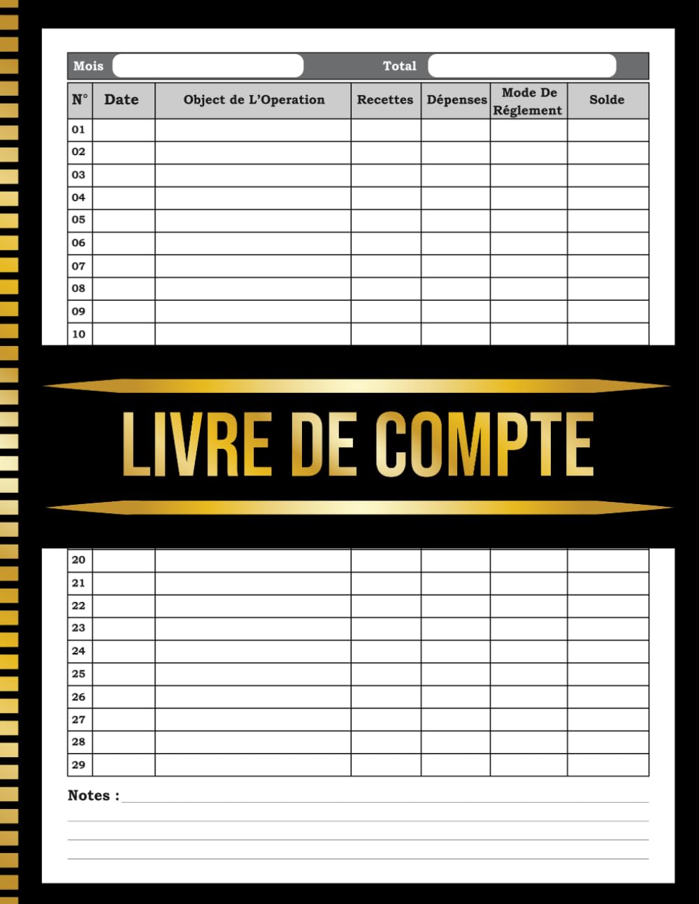 Livre De Compte: Registre Pour Suivre Recettes, Dépenses et Solde Quotidien, Pour Les Artisans, Auto Entrepreneur Petite Entreprise – Format A4 (French Edition) baixar o livro de graça