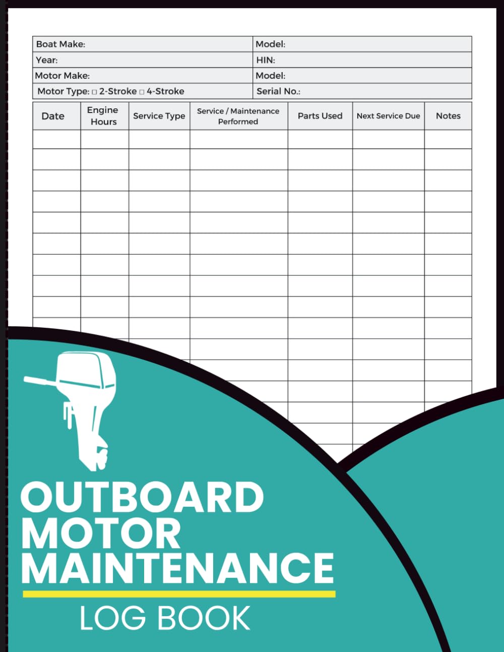 ler totalmente Outboard Motor Maintenance Log Book: Service history journal, engine hour register, repair documentation, parts usage notes, care planning for marine equipment