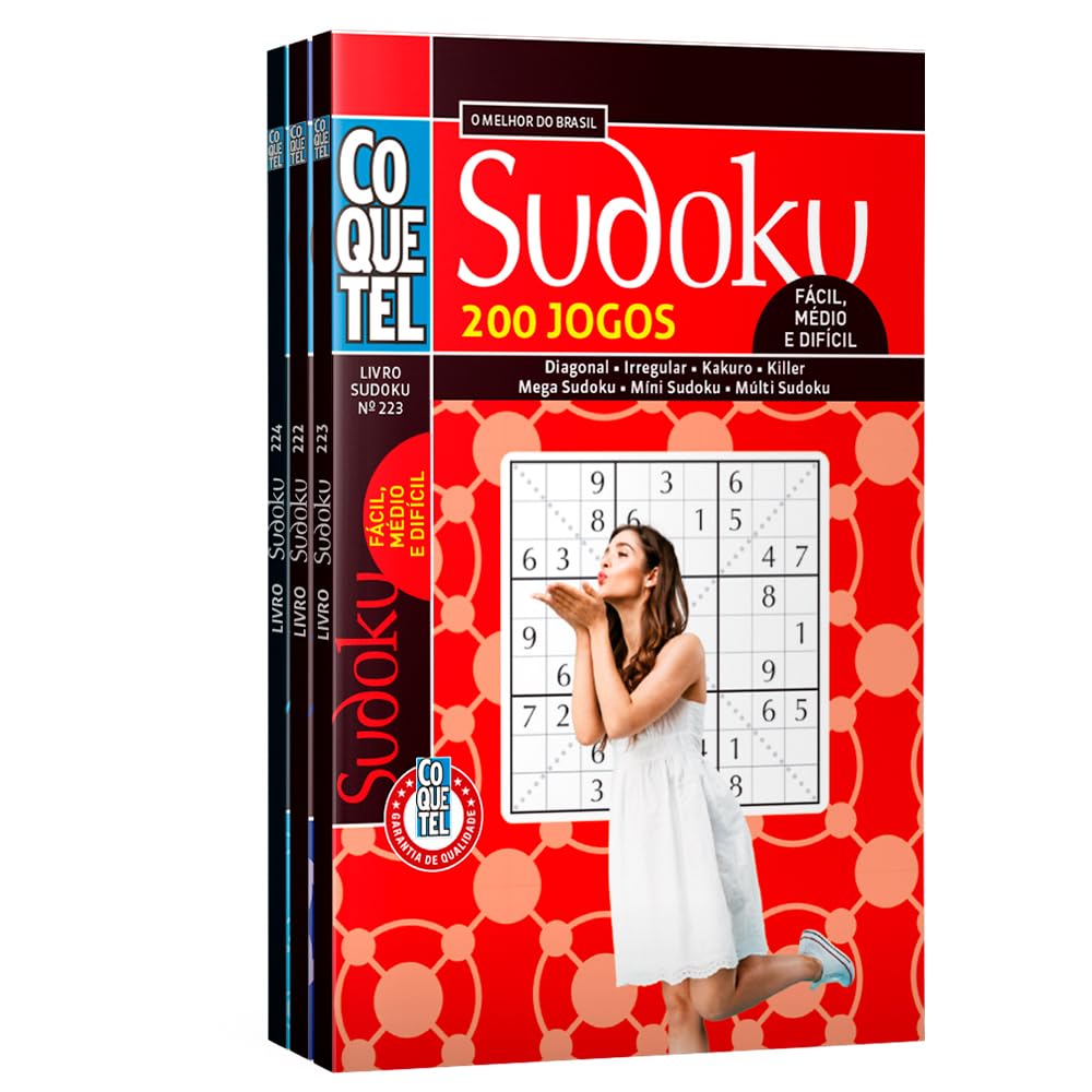 Kit Sudoku Ed. 1 Nível Fácil/médio/difícil baixar livro de graça