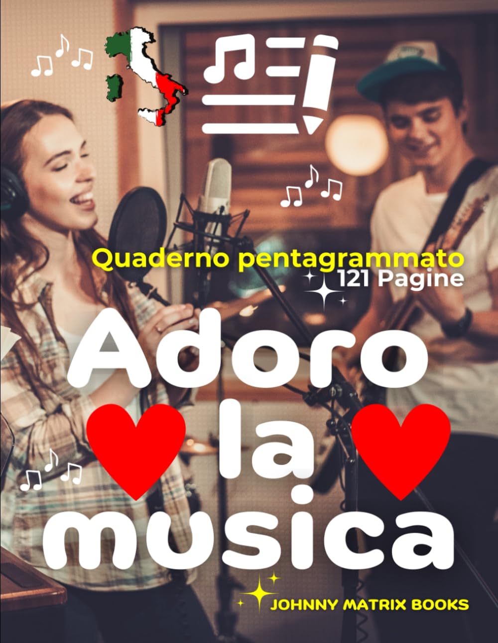 Adoro la musica Quaderno pentagrammato: 121 Pagine (Italian Edition) baixar o livro de graça