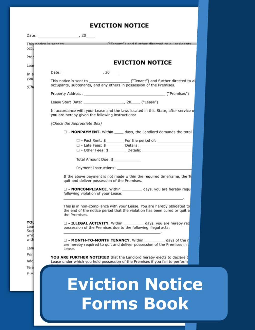Eviction Notice Forms Book: Templates, Legal Guidelines, and Step-by-Step Instructions for Landlords to Comply with State Laws. baixar livro de graça