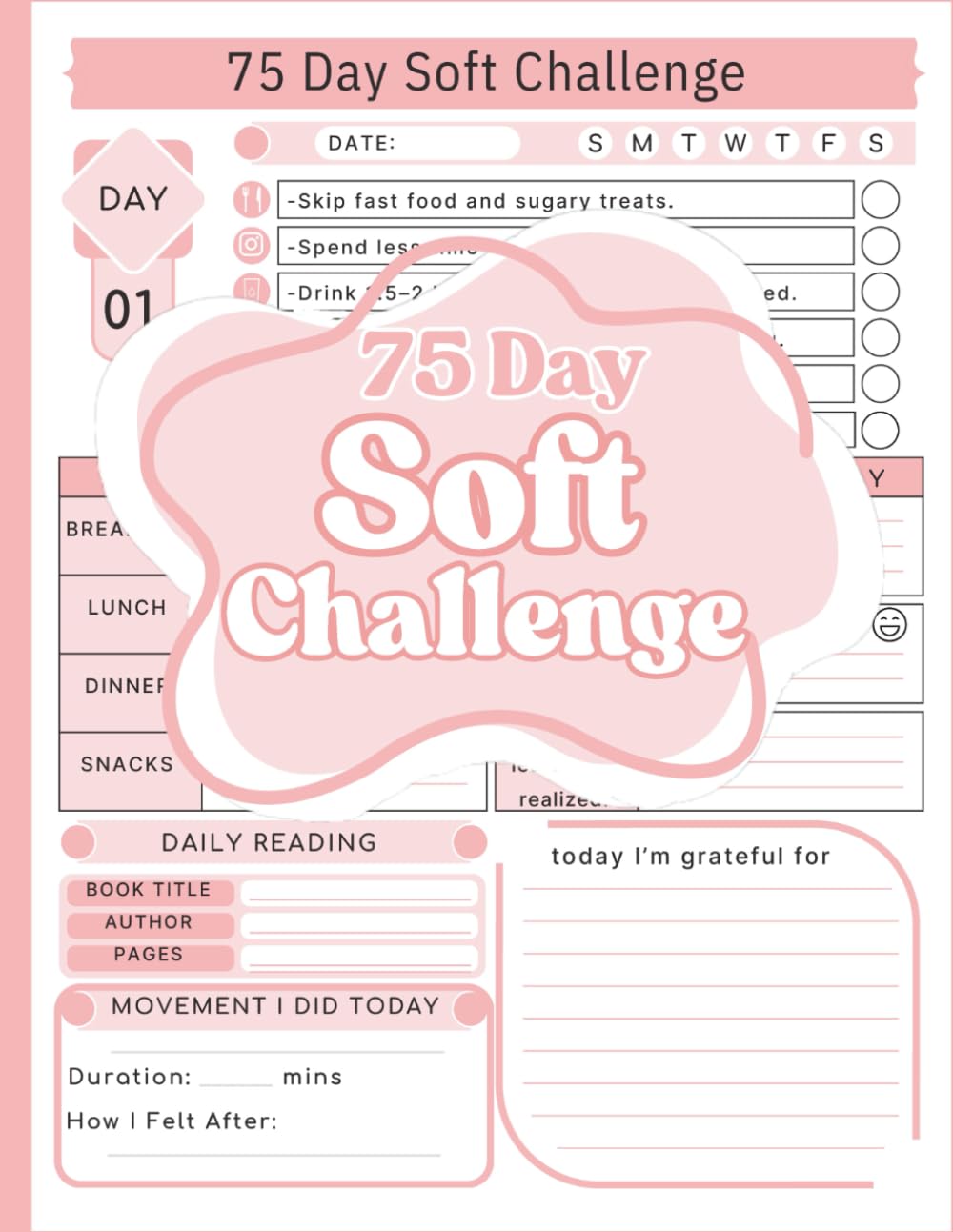 capítulo por capítulo baixar 75 Day Soft Challenge Journal for Women: A Daily Challenge Tracker to Improve Fitness, Mindset, Self-Discipline, and Build Healthy Habits — the Softer Way