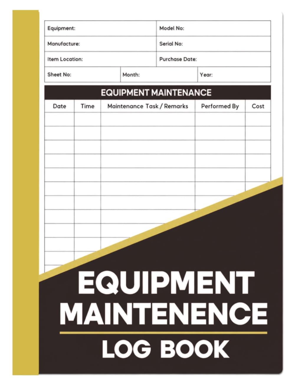 Equipment Maintenance Log Book: Equipment Repair, Service History & Preventive Maintenance Records | 100+ Pages | 8.5" x 11" baixar livro de graça
