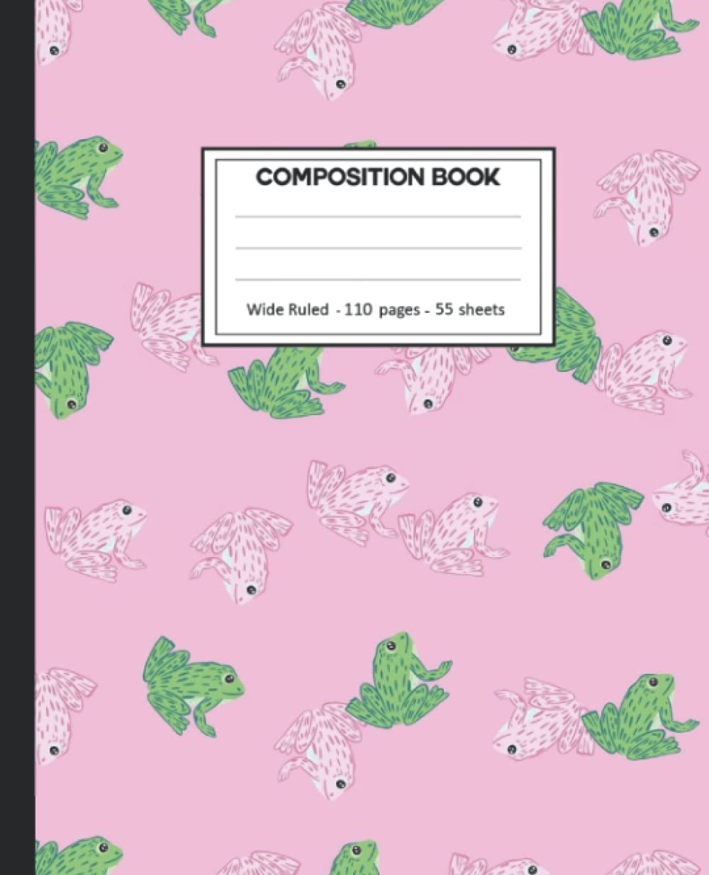 ler totalmente Composition Notebook: College Ruled: 110+ Lined Pages Writing Journal: Frog on White.