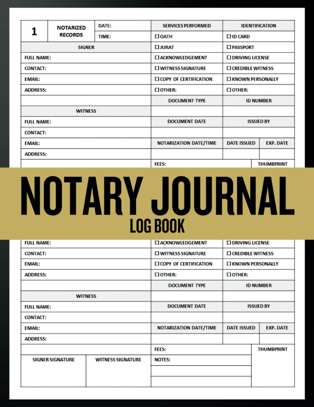 ler totalmente Notary Journal: A Simple Large Print Notary Public Record Book for Record Keeping
