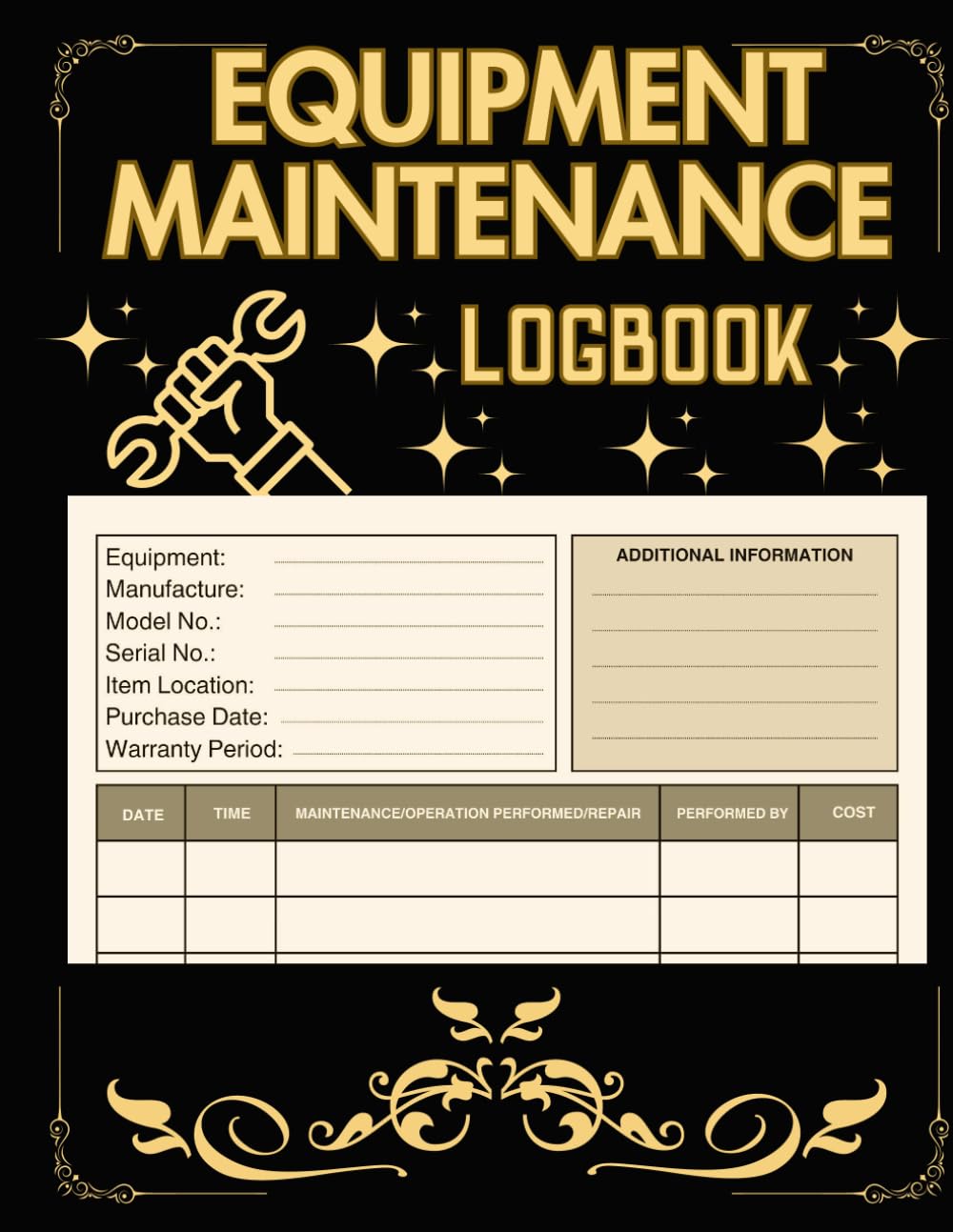capítulo por capítulo baixar Equipment Maintenance Log Book: Machinery Maintenance Organizer,Office Equipment Record, Size 8.5" x 11",Black Cover.