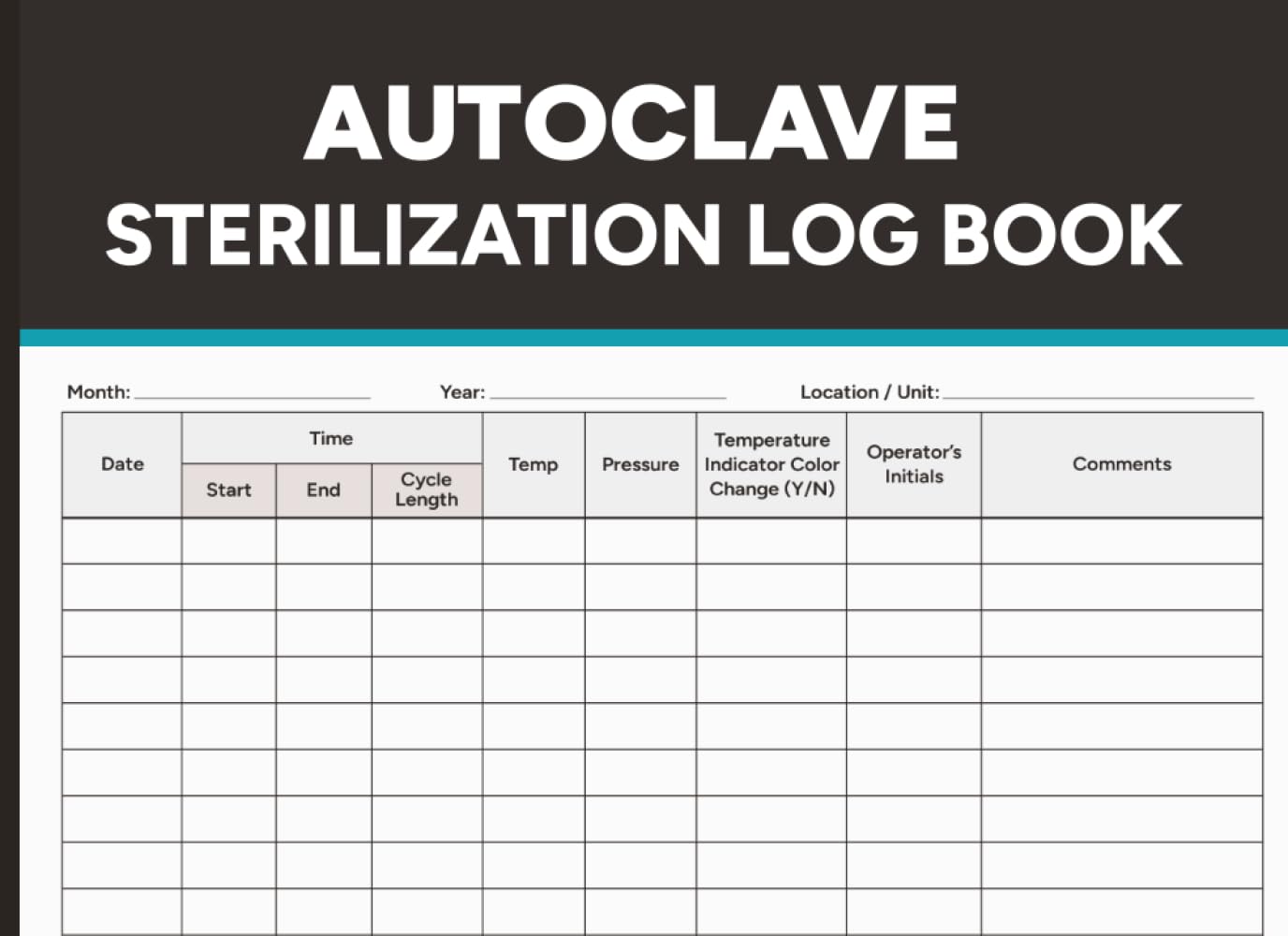capítulo por capítulo baixar Autoclave Sterilization Log Book: Cycle Records and Load Tracking (8.25 x 6 in)