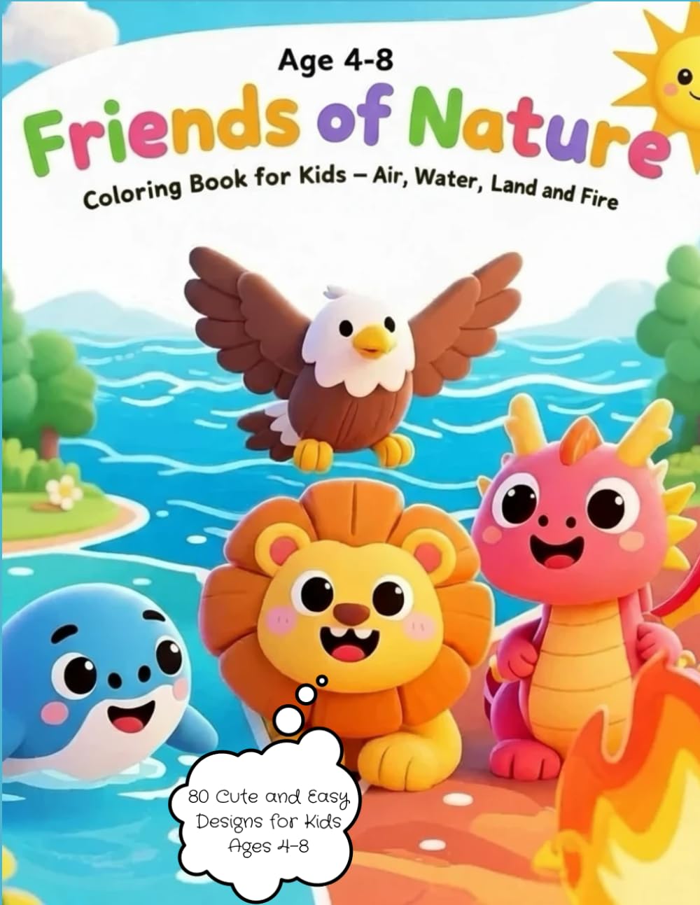 ler totalmente Friend's of Nature: Coloring book for kids - Air, Water, Land and Fire
