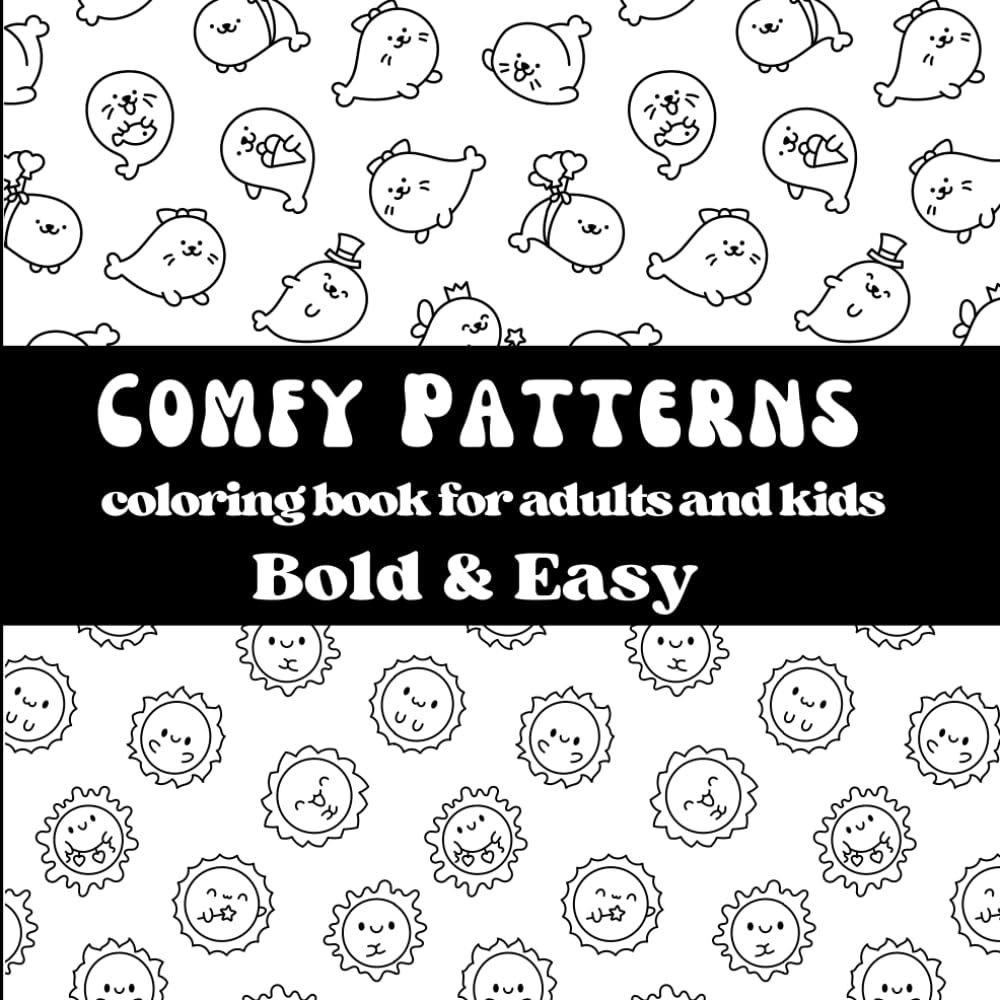 capítulo por capítulo baixar Comfy Patterns: Bold and Easy Coloring Book for Adults and Kids, Over 50 Cute Seamless Patterns,Simple and Big Designs for Relaxation.