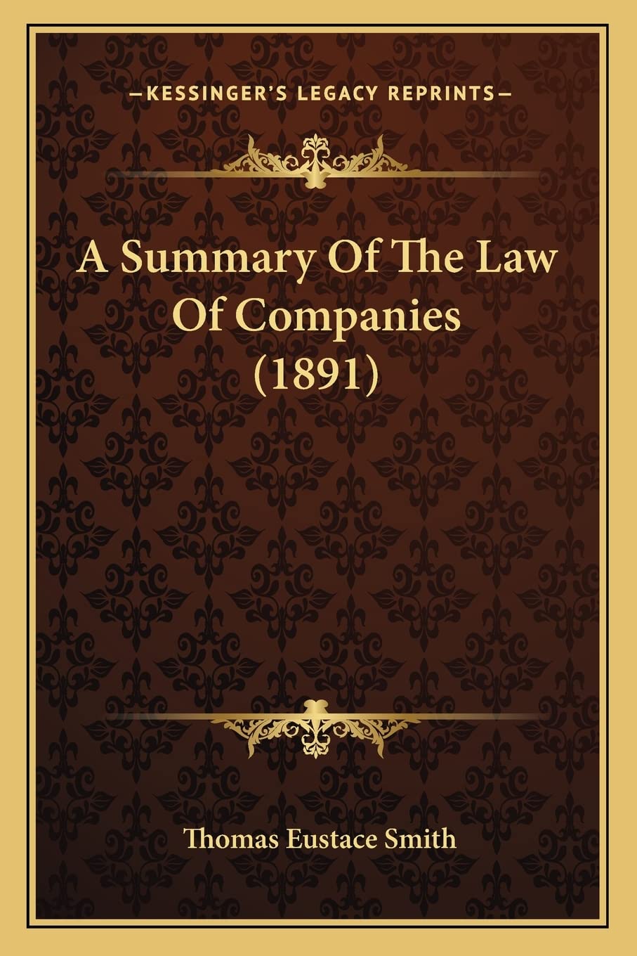 A Summary Of The Law Of Companies (1891) baixar o livro de graça