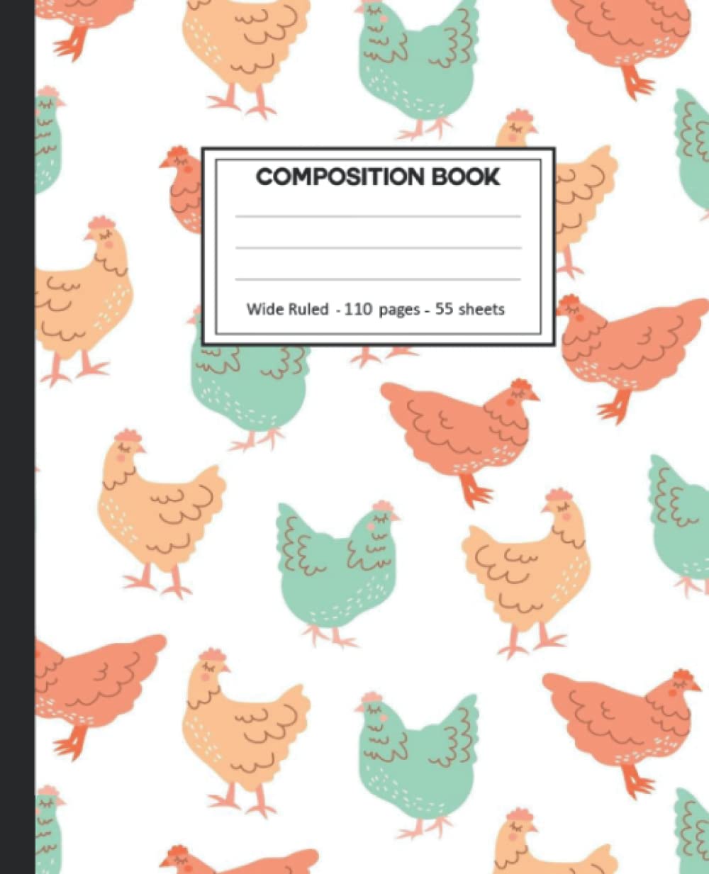 Composition Notebook: College Ruled: 110+ Lined Pages Writing Journal: Chicken on White. baixar o livro de graça