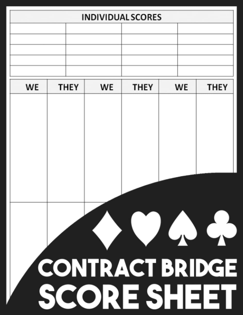 ler totalmente Contract Bridge Score Sheet: Contract Bridge Score Pad, Contract Bridge Tally Sheets, Game Pad for Party Games, Bridge Score Pads, Large Size 8.5 x 11 Inches