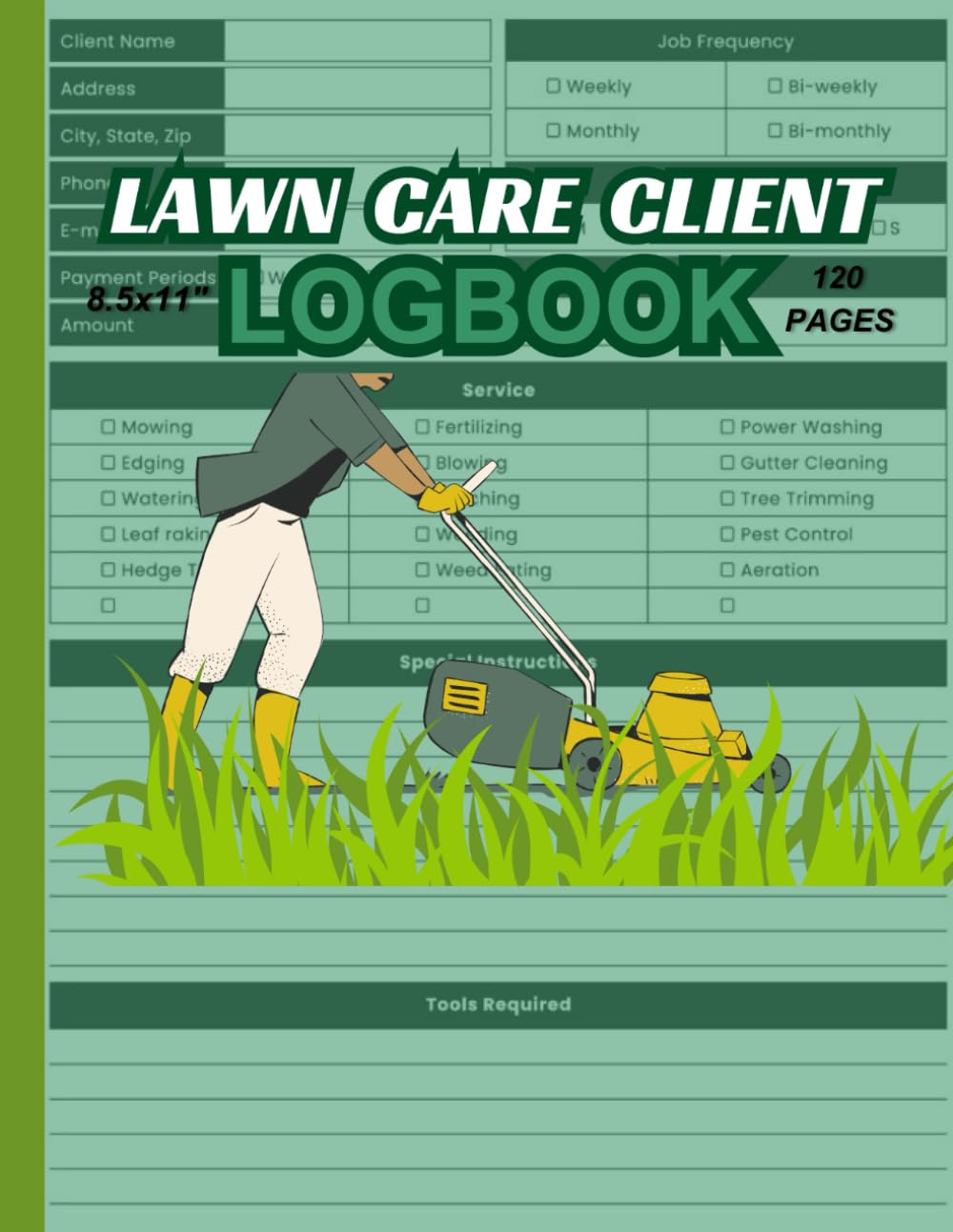 ler totalmente Lawn Care Client Log book: Lawn Mowing And Landscape Appointment Logbook, Record Customers Information For Lawn Mowing and Landscaping Business, 120 Page - Size 8.5 x 11"