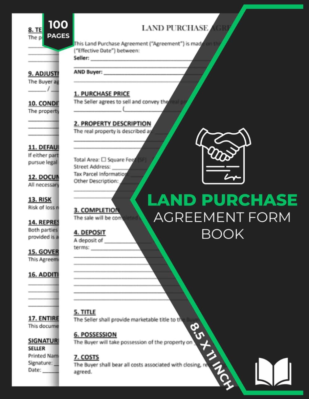 ler totalmente Land Purchase Agreement Forms: Property Purchase Contract Between Buyer & Seller | Land Purchase Agreement Form Book | 50 Forms
