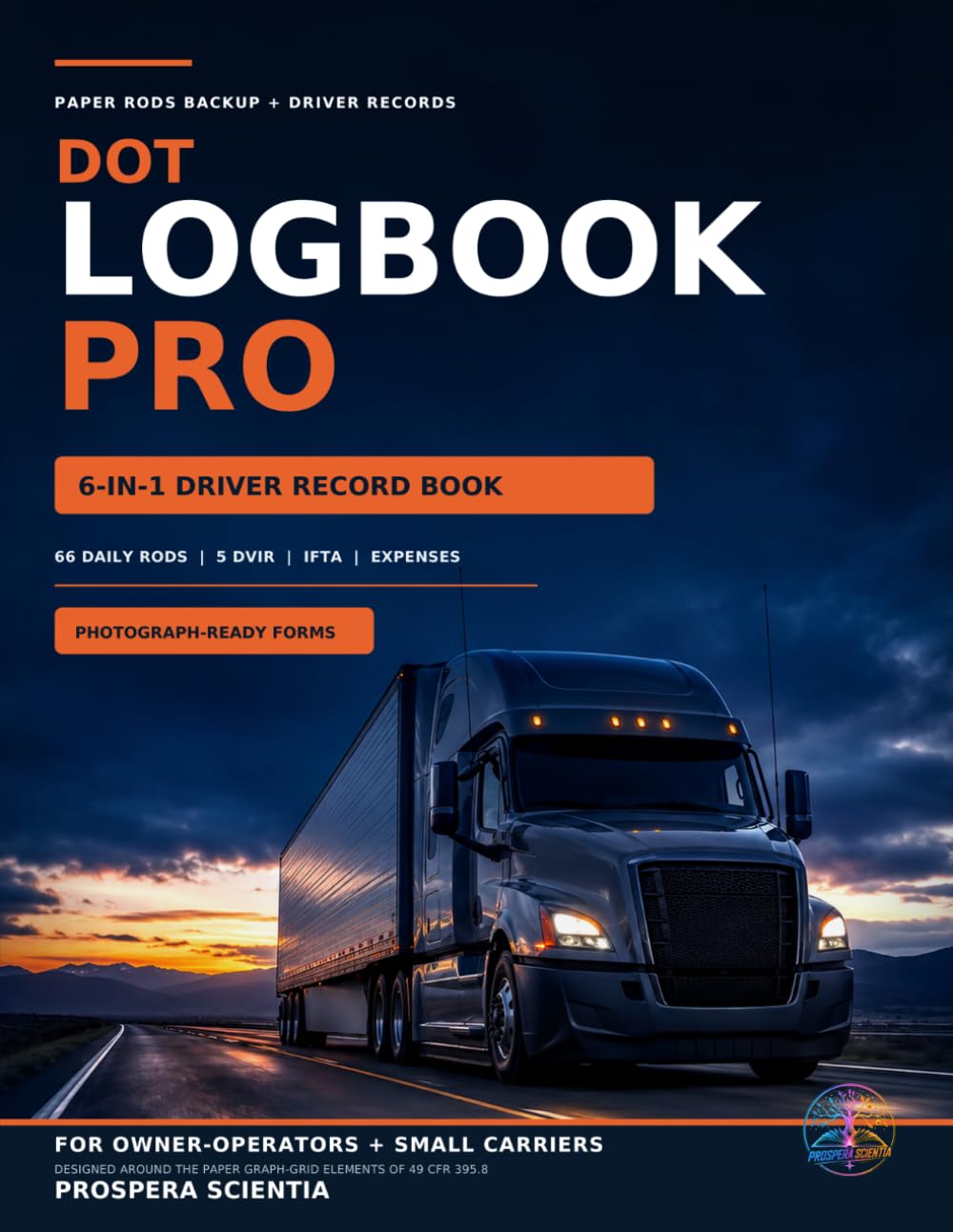 capítulo por capítulo baixar DOT Logbook Pro: 6-in-1 Paper RODS Backup for Truck Drivers — Daily Log, DVIR, ELD Malfunction, IFTA Fuel & Mileage, Trip Expenses | 49 CFR 395.8 Compliant | 8.5 x 11
