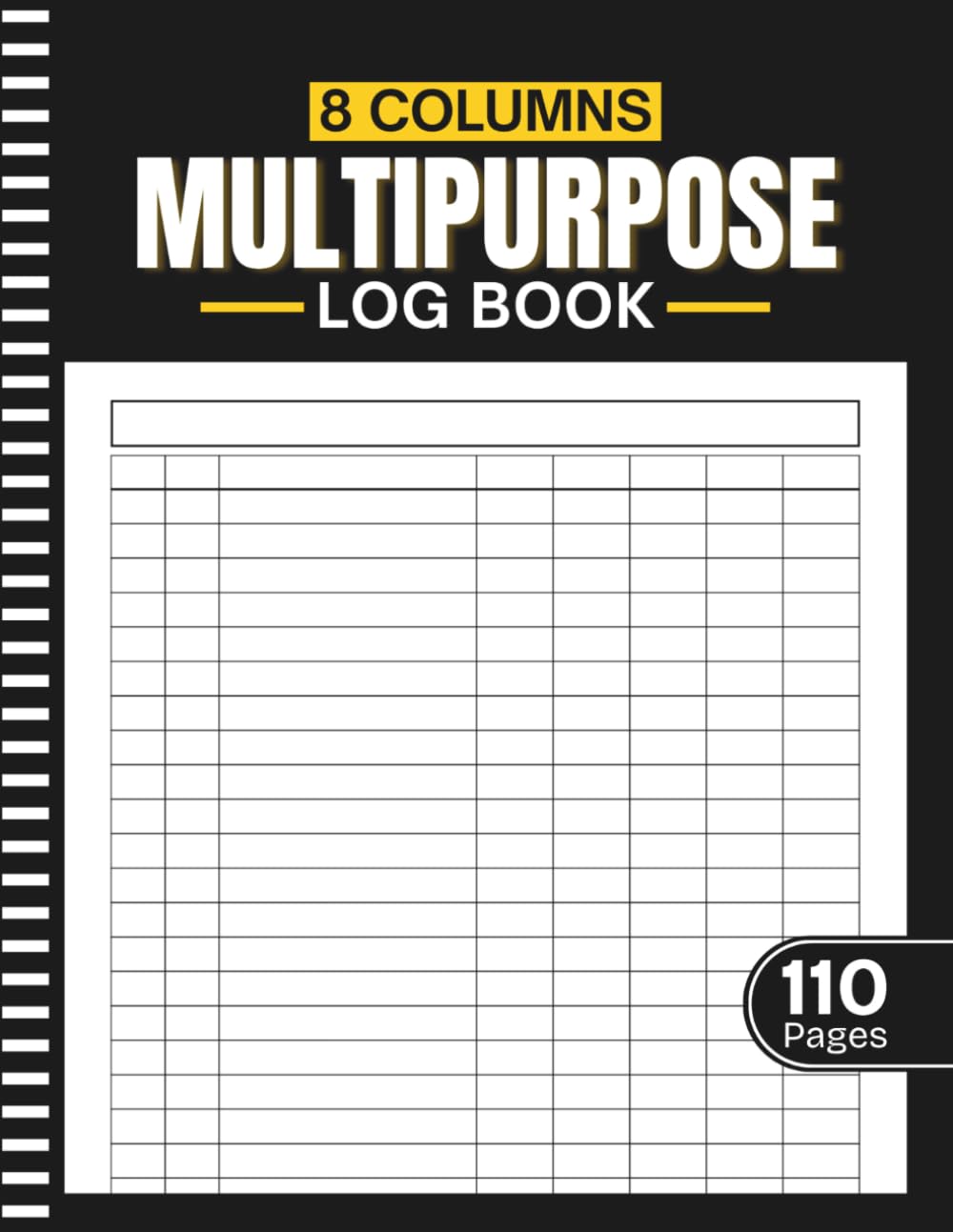 capítulo por capítulo baixar 8 Columns Multipurpose Log Book: Customizable 8-Column Logbook for Organized Record Keeping | Track Inventory, Orders, Payments, Expenses, Tasks,... | Large Print 8.5" x 11" Inches, 110 pages