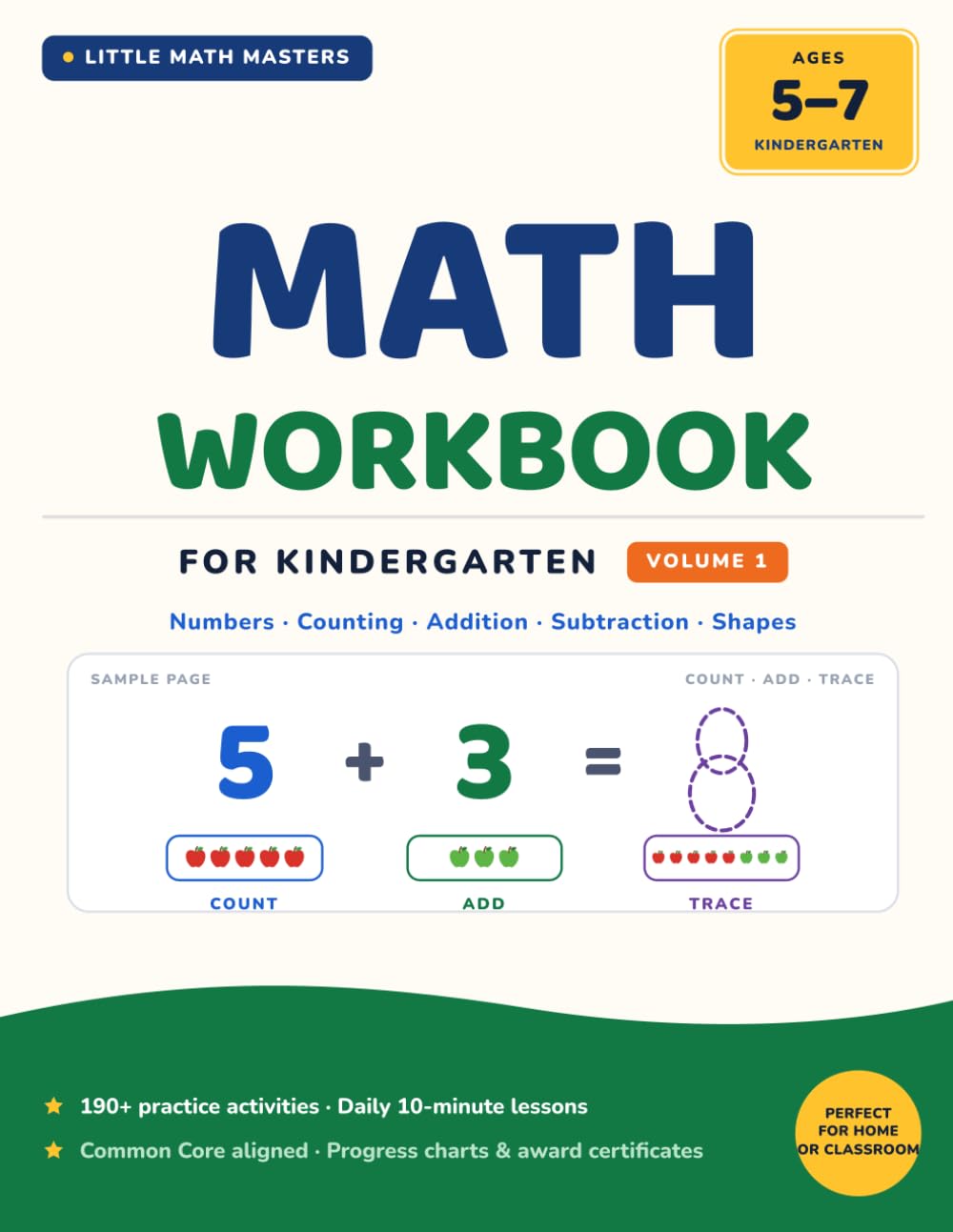 Kindergarten Math Workbook: Counting, Number Tracing and Comparing Numbers 0 to 10: 97 Daily Worksheets for Ages 5-7 with Answer Key (Little Math Master - Math Workbook for Kindergarten) baixar o livro de graça