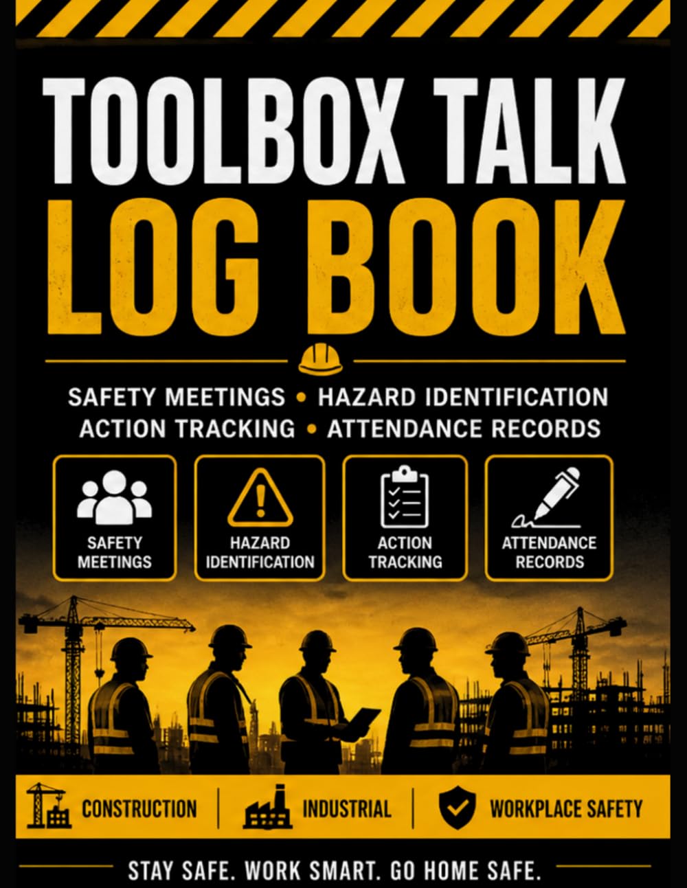 Toolbox Talk Log Book: Safety Meeting Record Book for Construction and Industrial Worksites with Hazard Identification, Action Tracking and Attendance Logs baixar o livro de graça