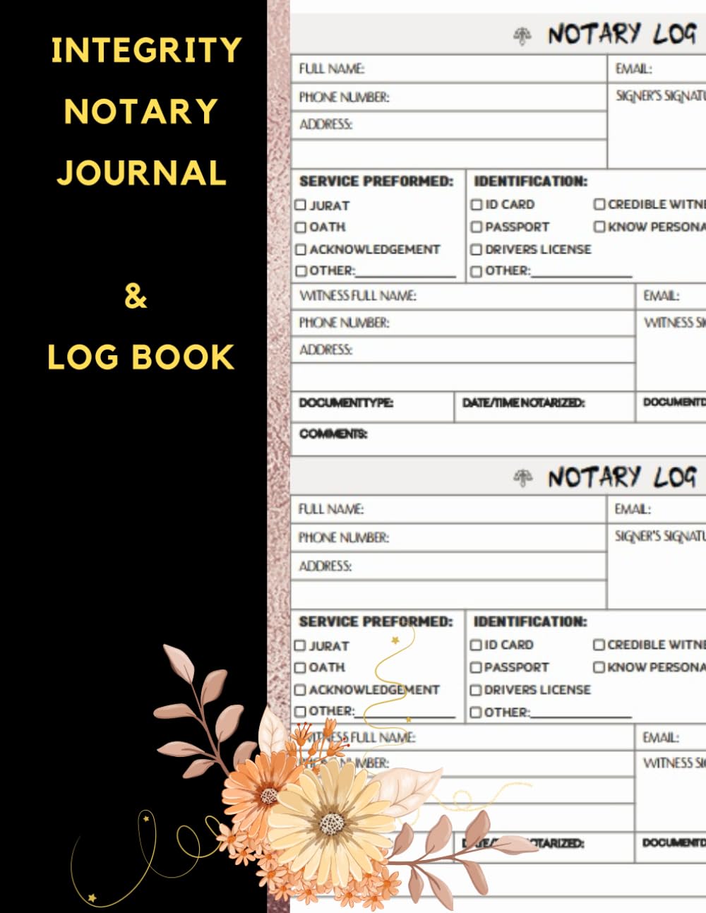 ler totalmente Integrity Notary Journal & Log Book: Simple Public Record for Detailed Recording of Notarial Acts, for Women